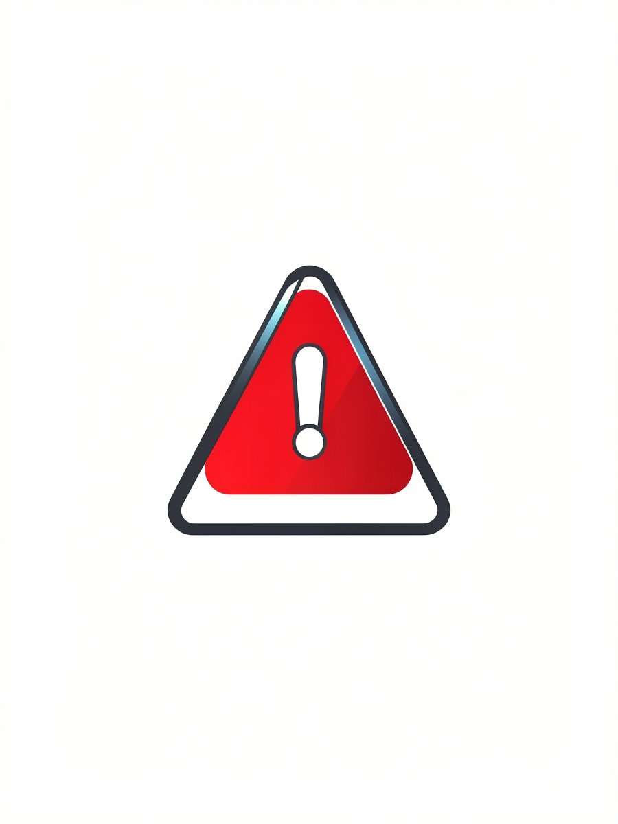 red warning light on dashboard, minimal line art, technical indicator